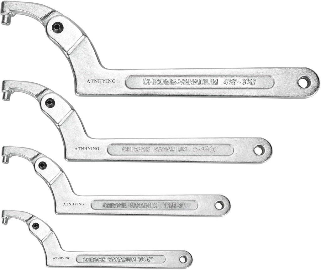 4 Pc Adjustable C Pin Spanner Wrench Set W33320