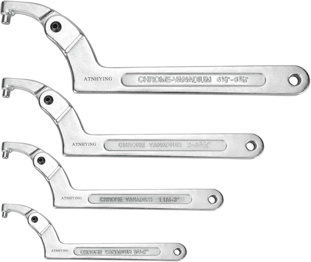 4 Pc Adjustable C Pin Spanner Wrench Set W33320