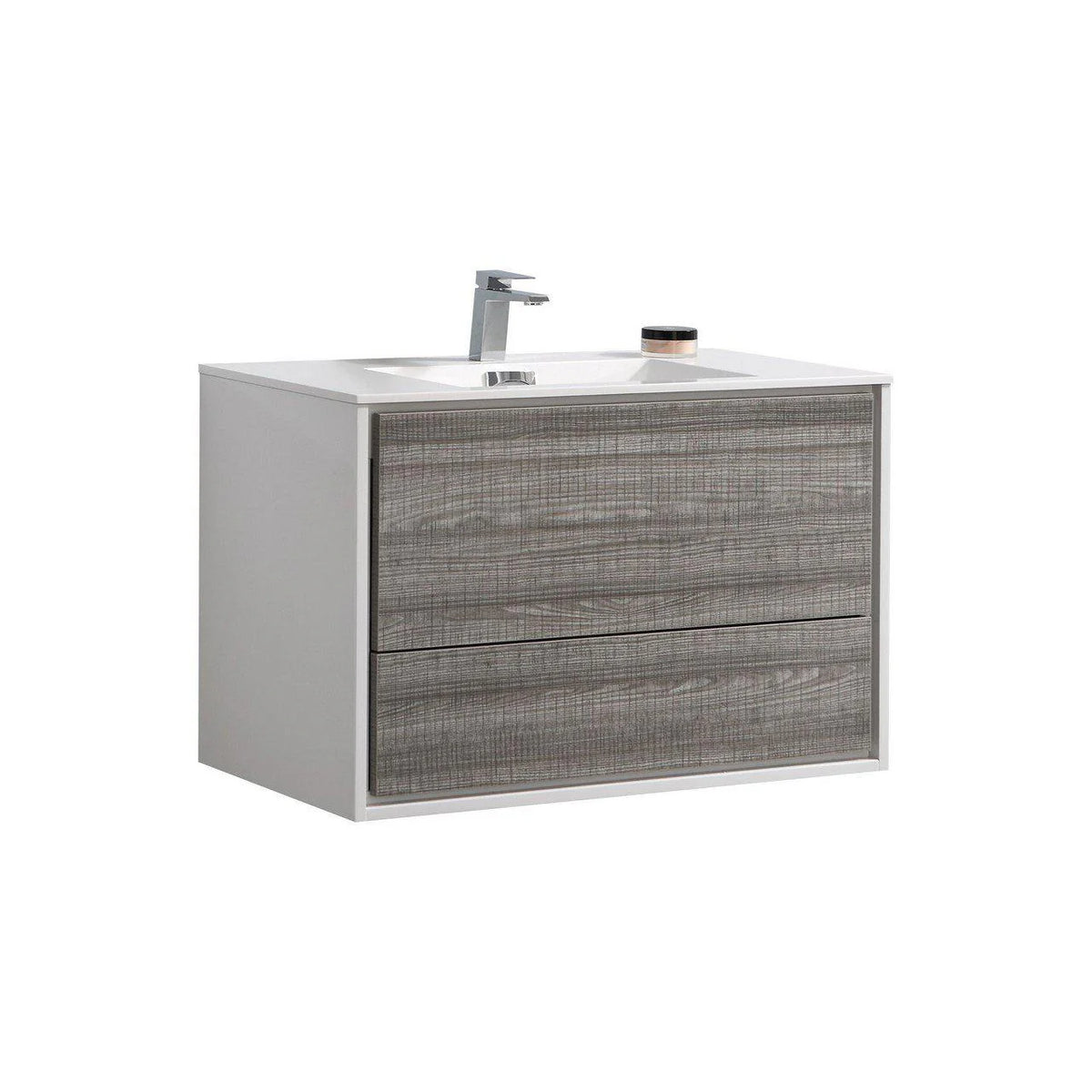 36 in. Wall Mount Ash Gray Bathroom Vanity A97570