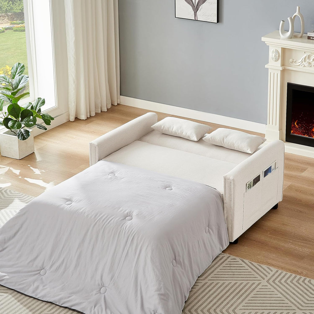 2 Seater Sleeper Sofa Bed with 2 Lumbar Pillows M81530