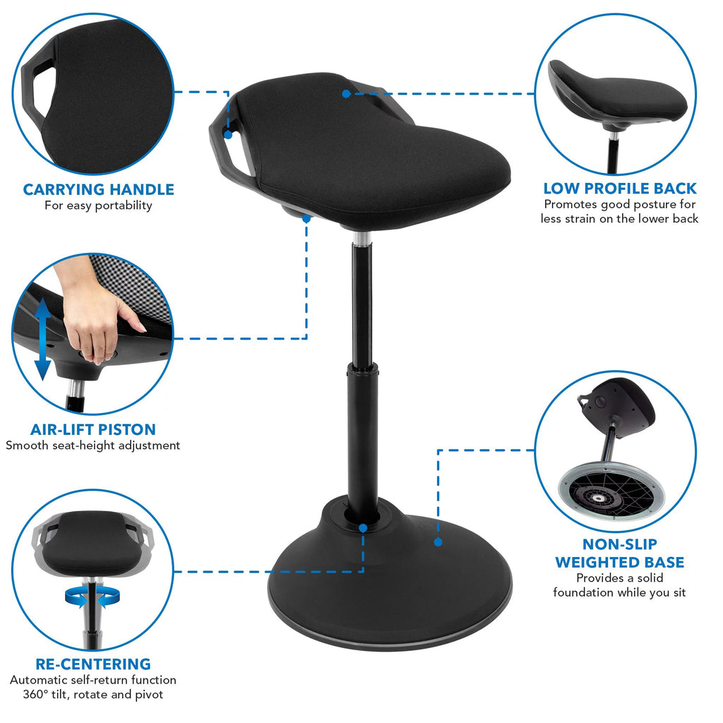 Ergonomic Height Adjustable Backless Stool Y297283