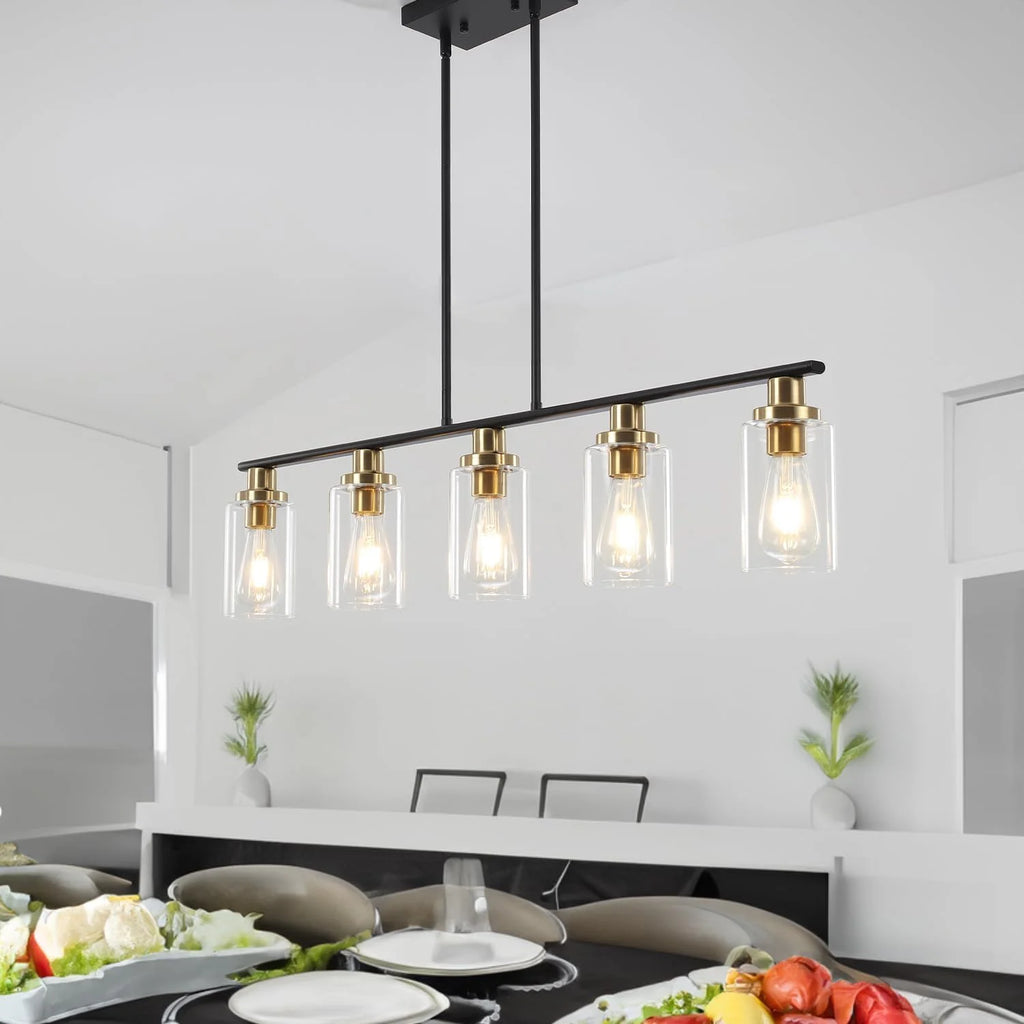 5 Lights Clear Glass Shade Island Light C483978