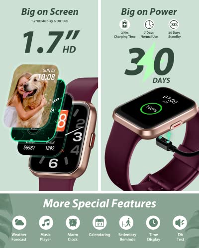 Black 1.8" Touch Screen Smart Watch with Heart Rate Sleep Tracking O2986