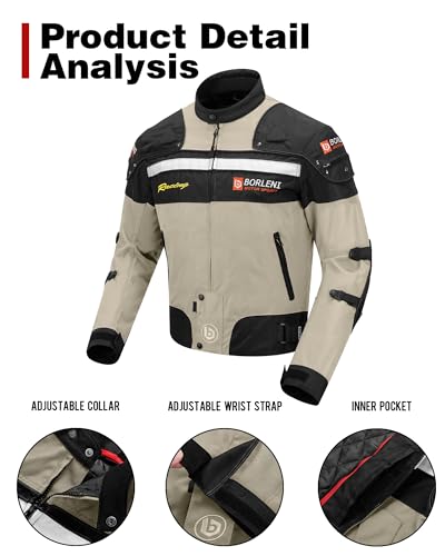 Motorcycle Jacket Windproof Full Body Protective Gear CE Armor E1015