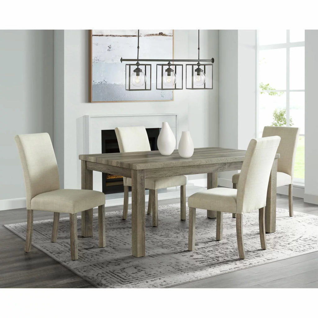 Beige Upholstered Side Chair Set G60977