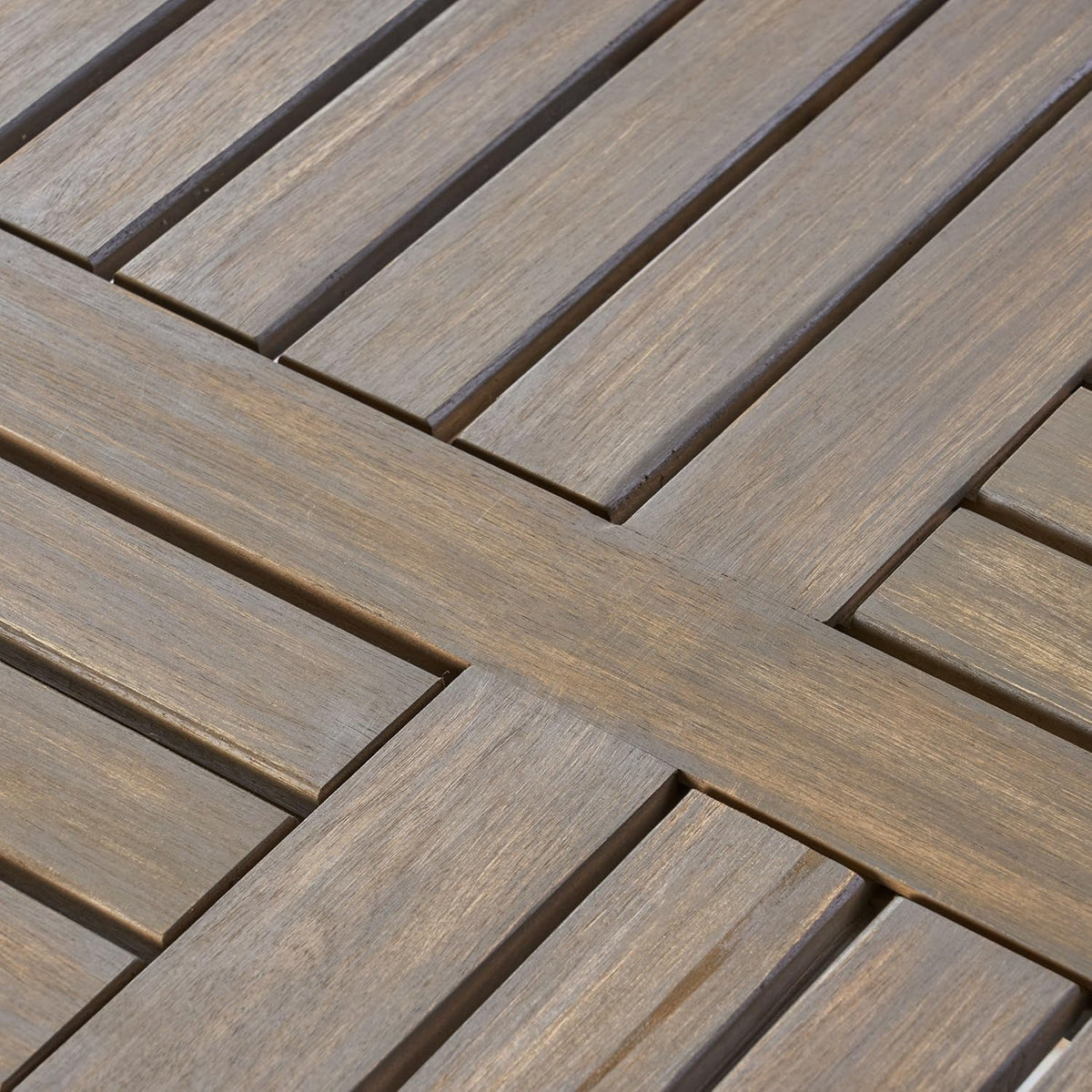 Gray Acacia Wood Square Dining Table Y8986