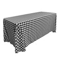 Polyester Gingham Checkered 90"x132" Rectangular Tablecloth W704