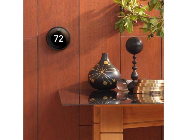 Black Learning Thermostat F6001