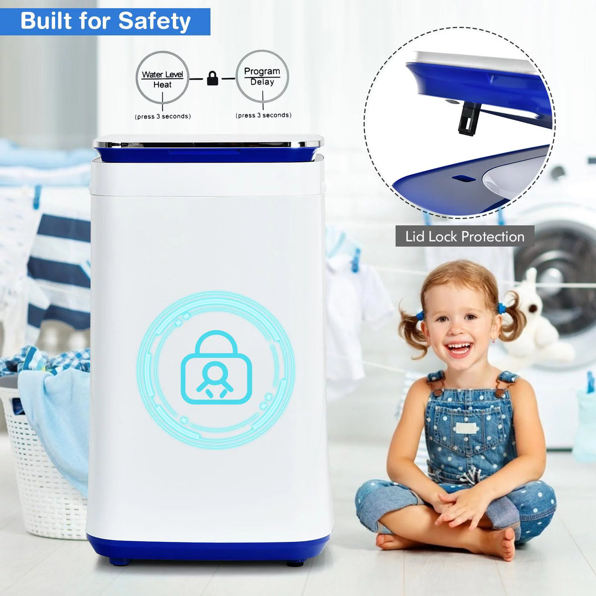 7.7lbs Full Automatic Portable Washing Machine S483148