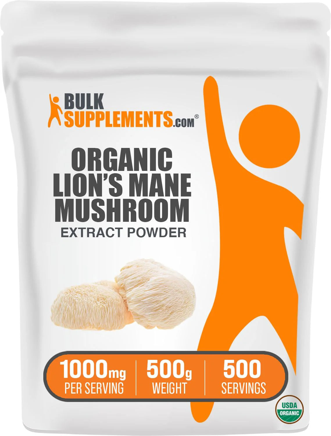 Organic Lion's Mane Mushroom Extract Powder 1000mg 500g L47641