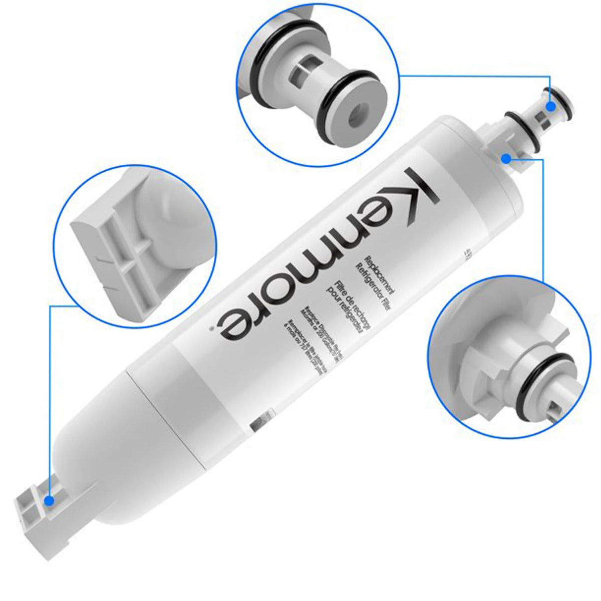 Refrigerator Water Filter Replacement Compatible with Kenmore 46-90410, 469010, 6-9085, 9085, AQUACREST AQF-4396508 K100058