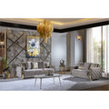 2PC Living Room Set Wood Taupe Y3356