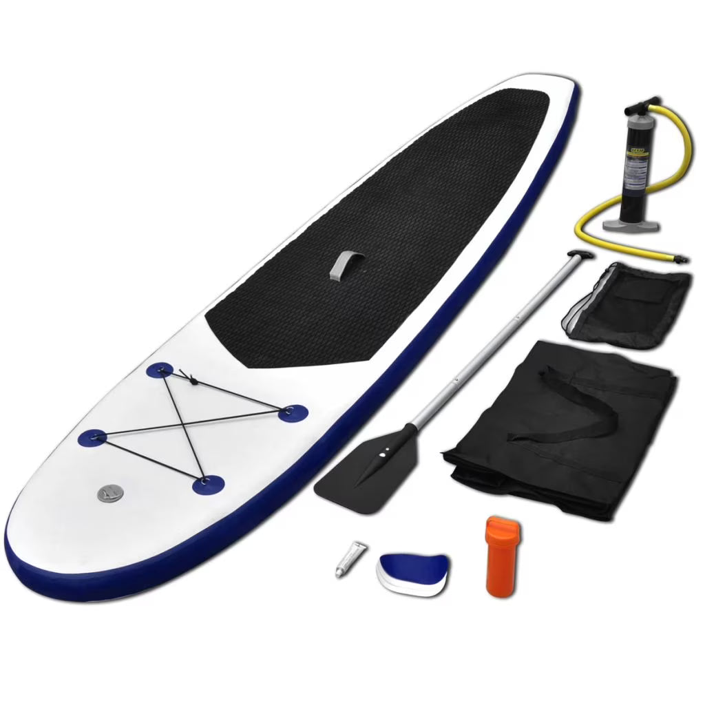 Inflatable Paddle Board Set Blue and White M137