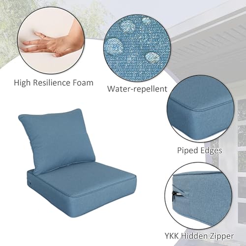 20"x42" Water-Proof UV Resistant Outdoor Dining Chair Cushion U483958
