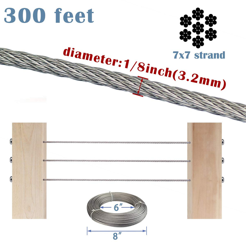 1/8'' 7x7 Strands T316 Stainless Steel Wire Rope K4059