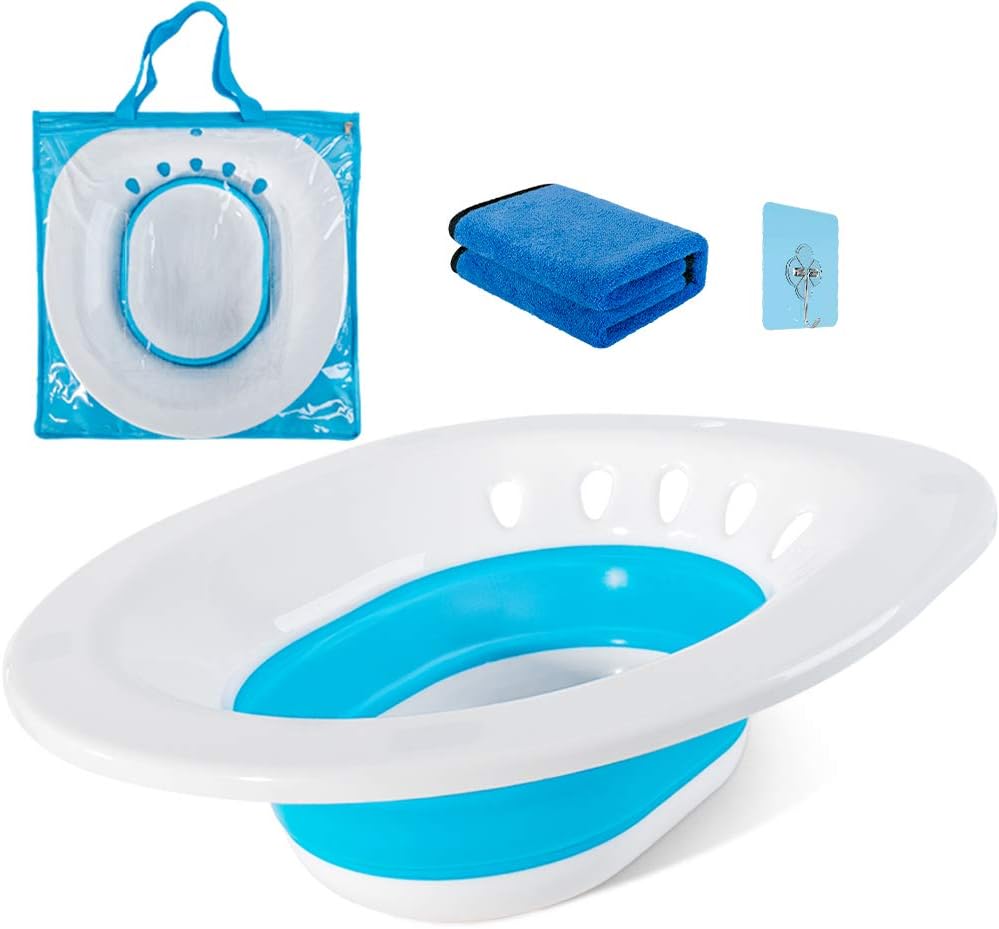 Foldable Sitz Bath Basin for Toilet Seat Y91973