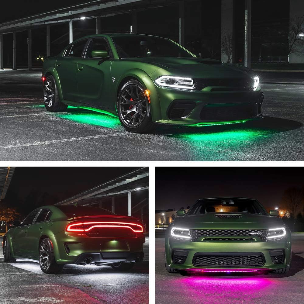 4pc Multi-Color LED Underbody Lighting Kit with Control Box & Remote F21669
