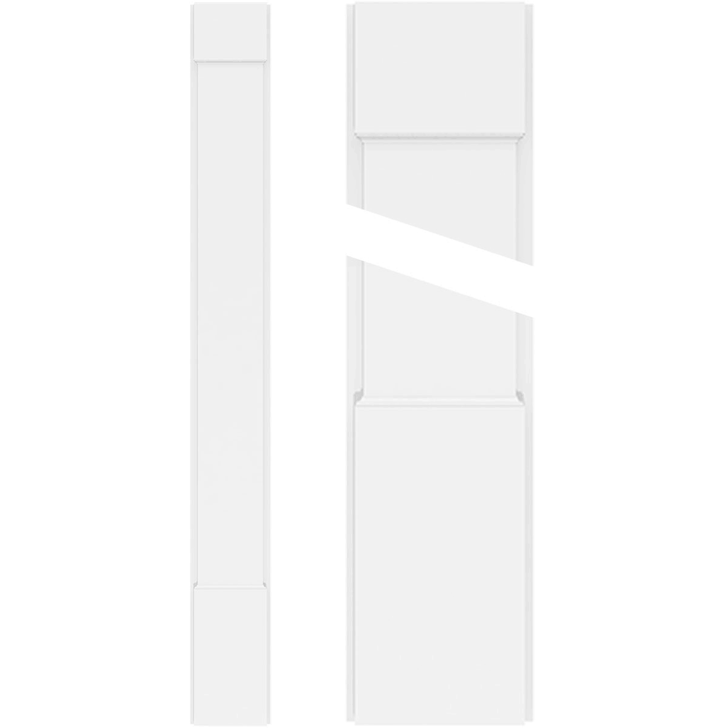 Plain PVC Pilaster with Standard Capital & Base (Pair) W802034