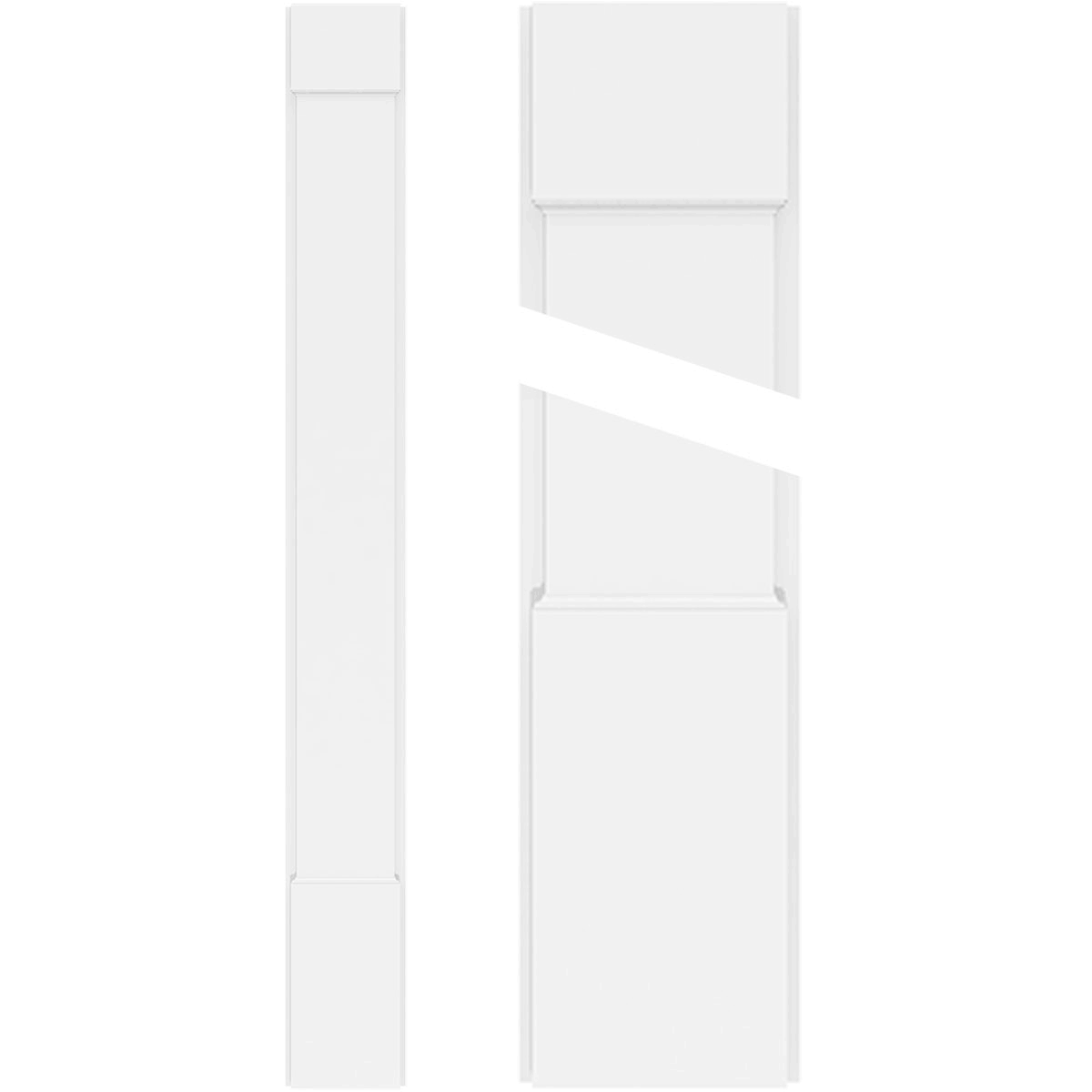 Plain PVC Pilaster with Standard Capital & Base (Pair) W802034