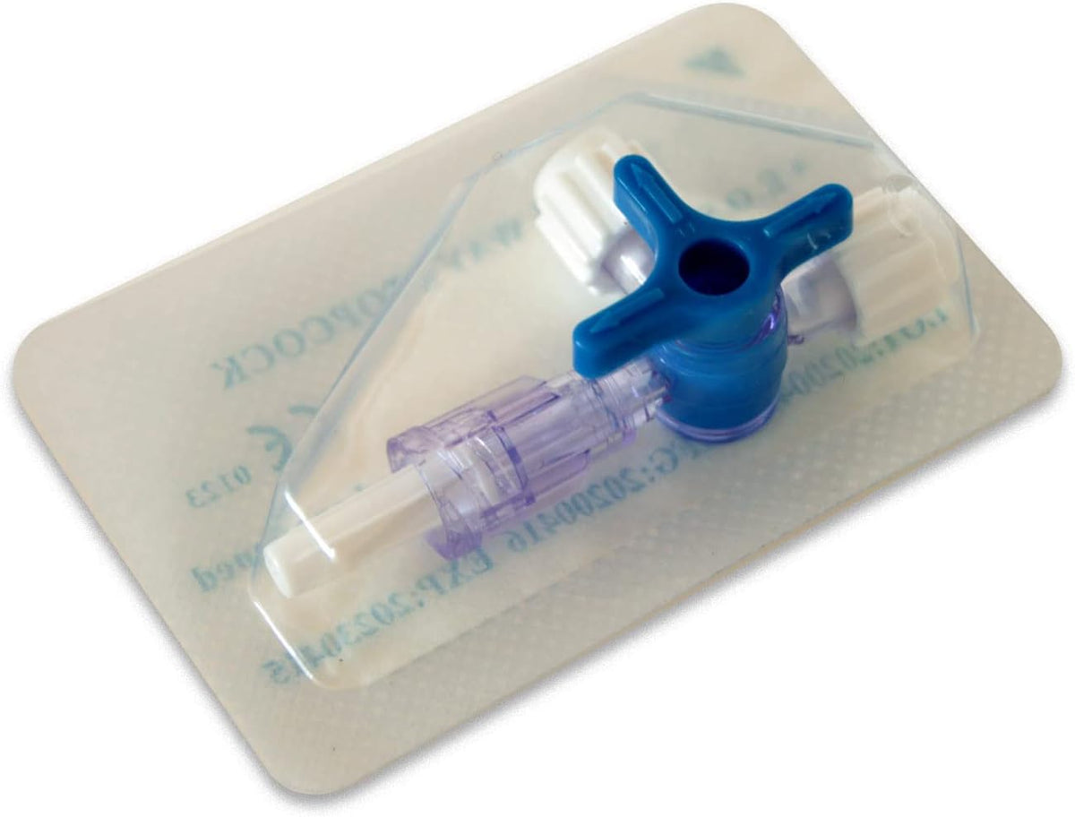 3-Way Luer Stopcocks, Sterile, 10 Pcs G352