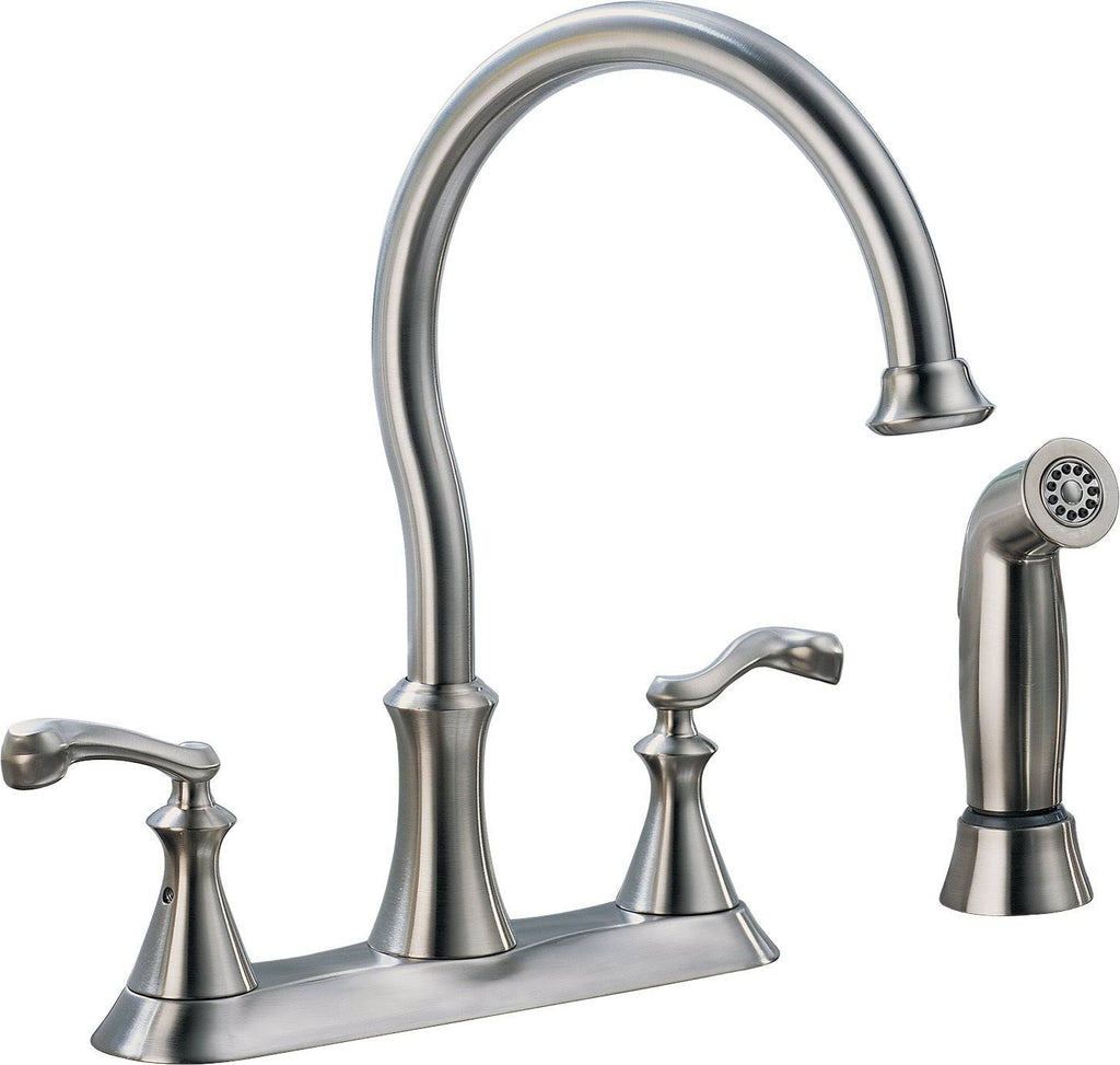 2-Handle Kitchen Faucet Stainless Steel T2977