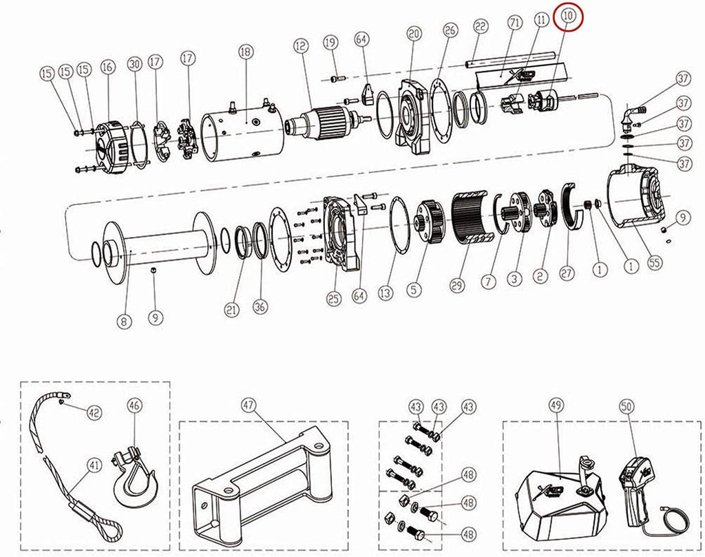 Winch Brake Assembly Pack of 2 A333