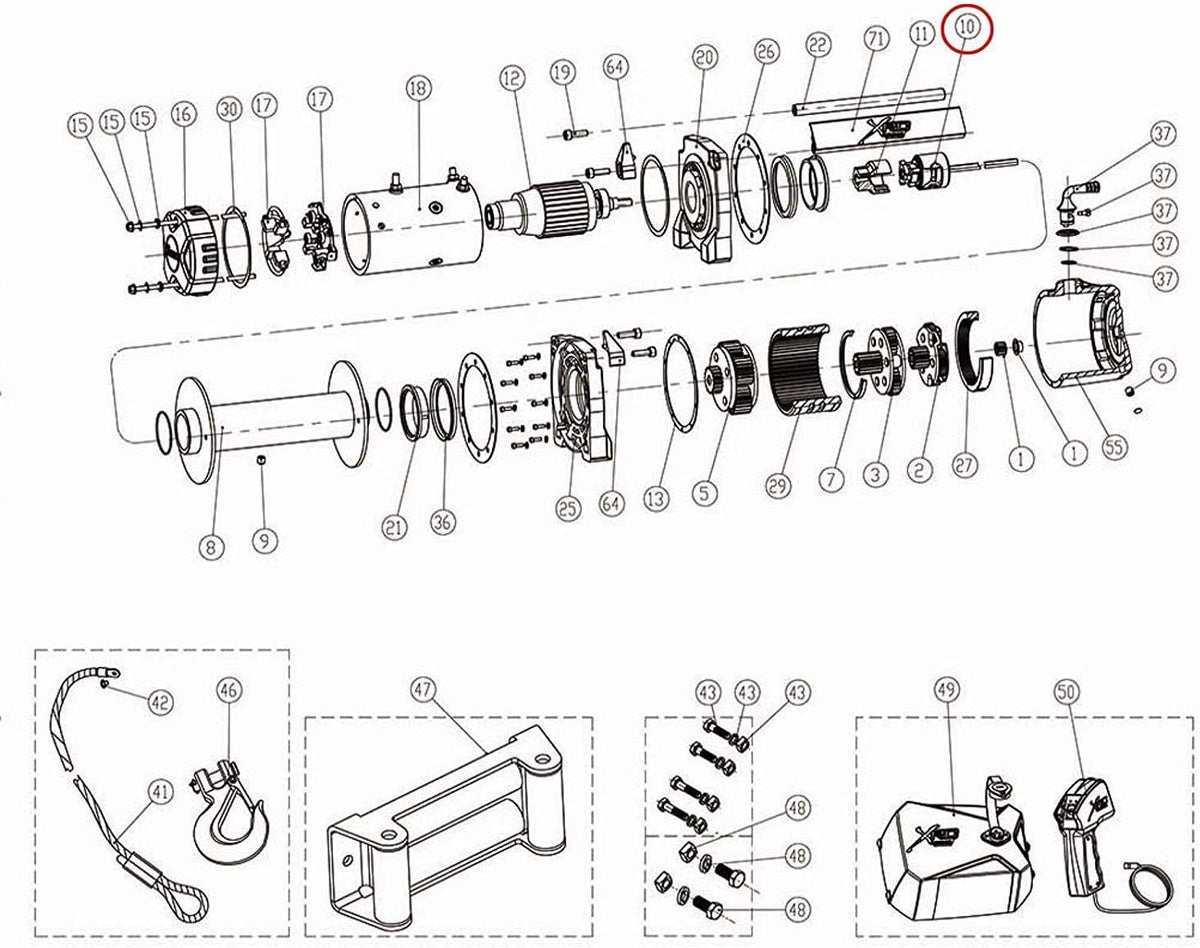 Winch Brake Assembly Pack of 2 A333