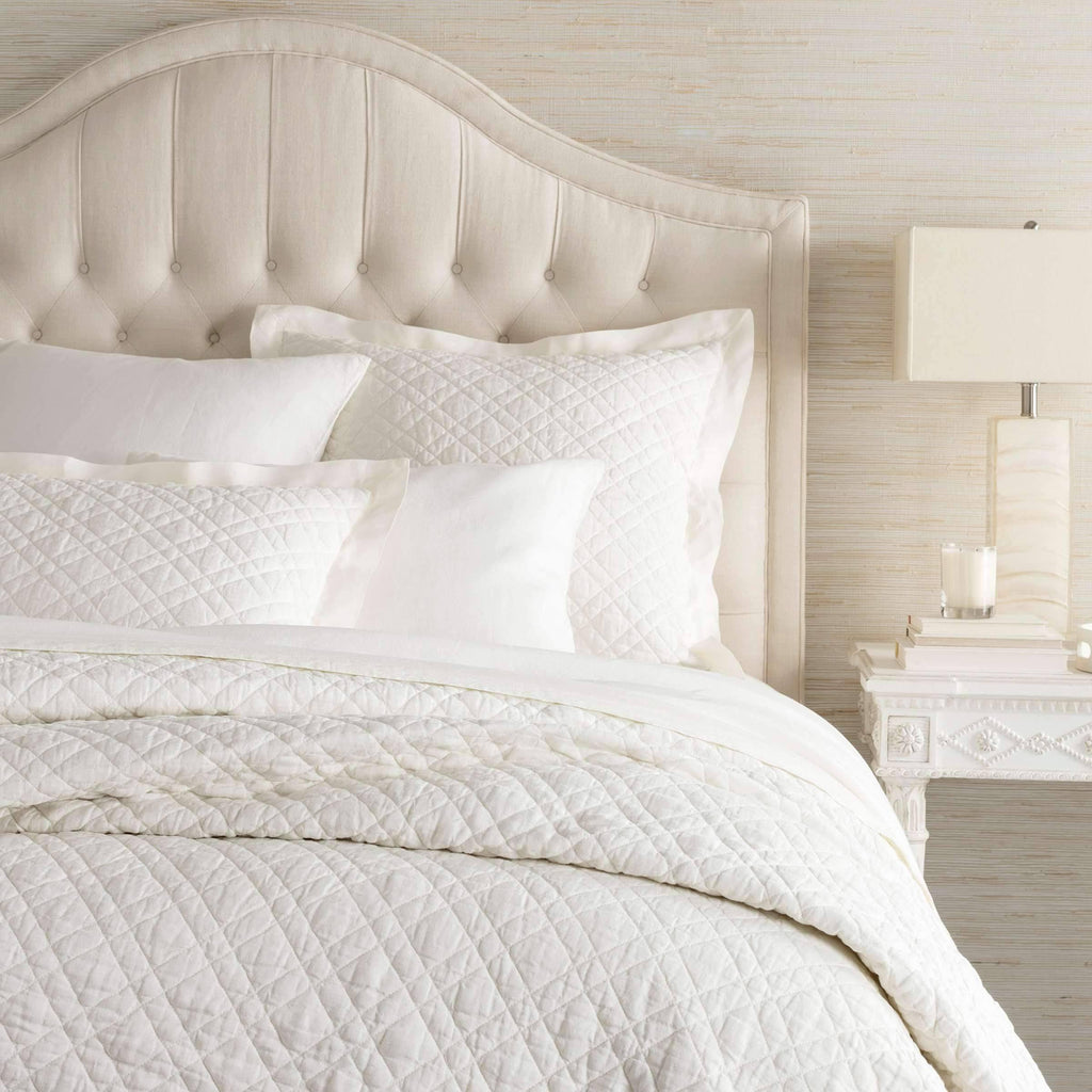 King Washed Linen Ivory Quilt Y7391
