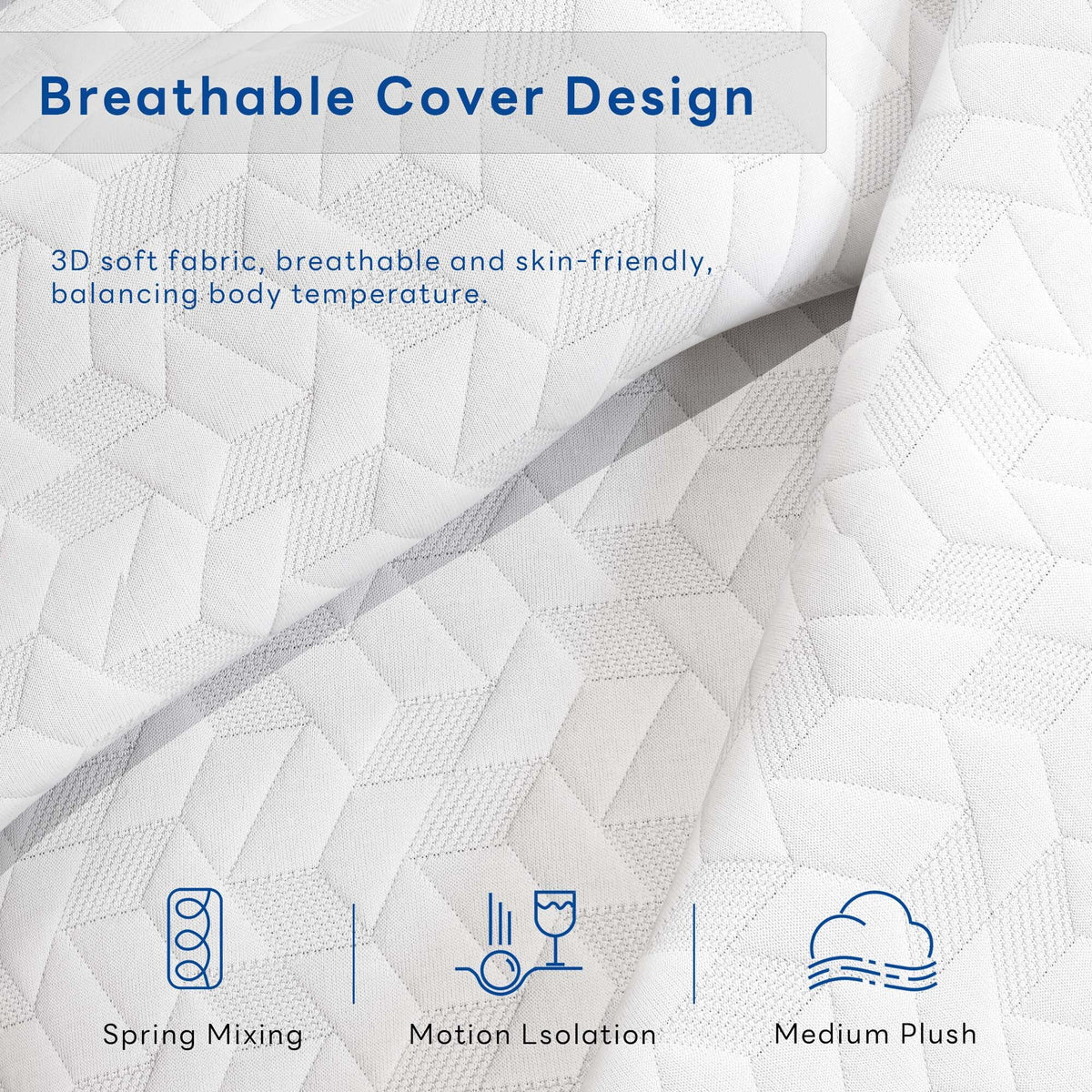Twin Size Memory Foam Tri-Fold Mattress E619502