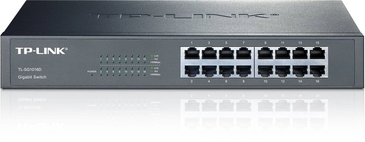16 Port Gigabit Unmanaged Ethernet Switch H393