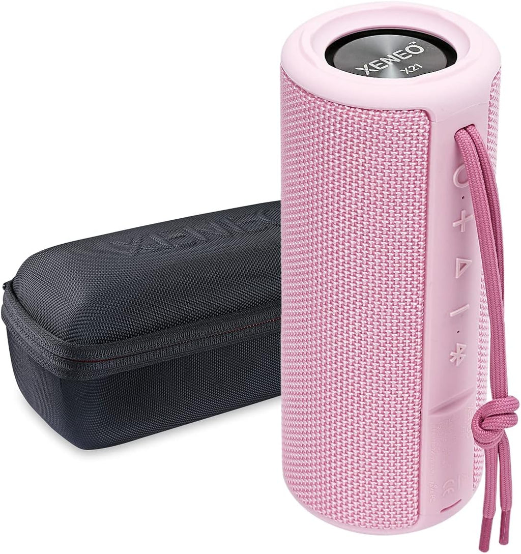 Portable Outdoor Wireless Bluetooth Speaker with FM Radio, Micro SD Card Slot, AUX, Hard Travel Case Included N680758
