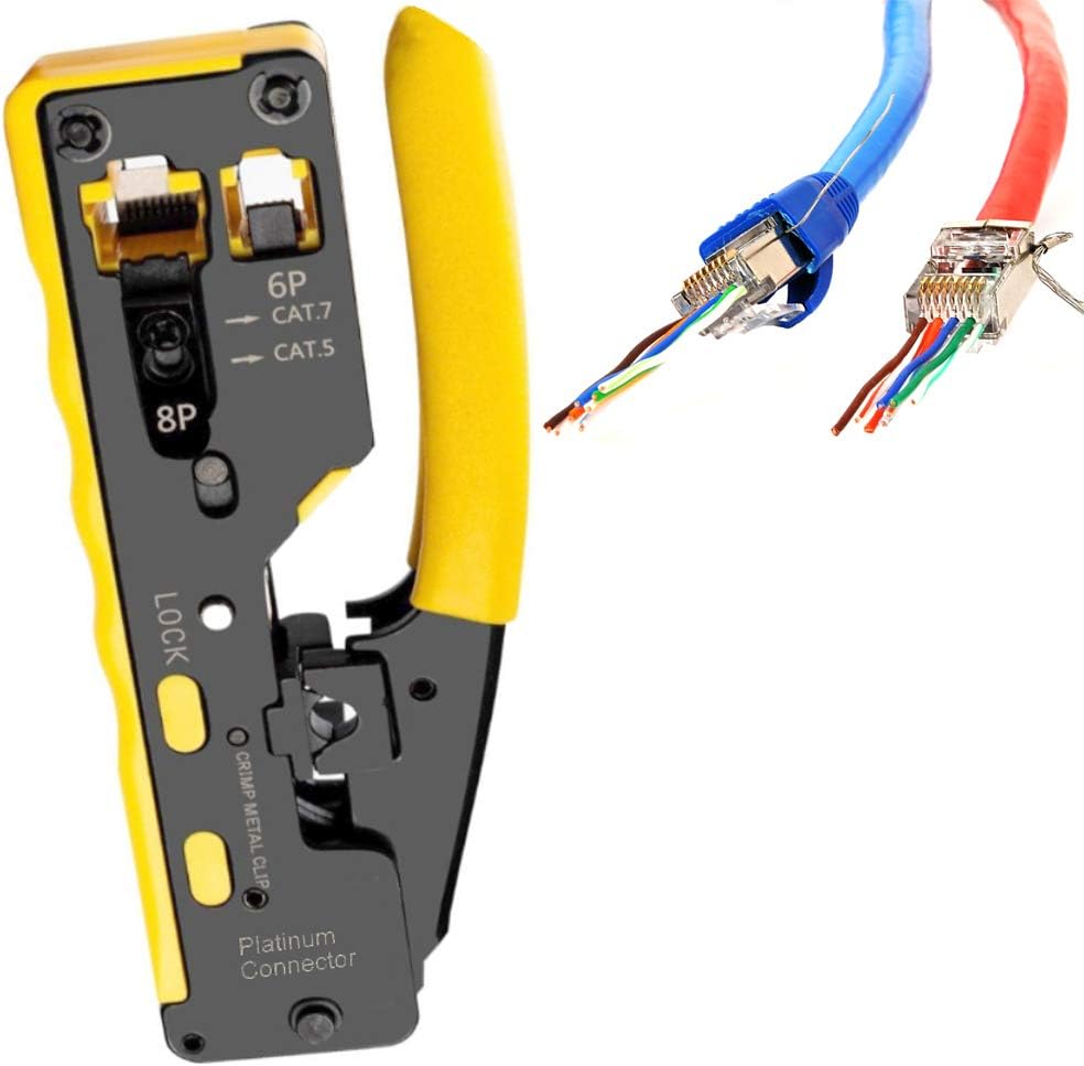 Pass-Through Crimper for UTP/FTP Cable Connector, Pack of 2 F805