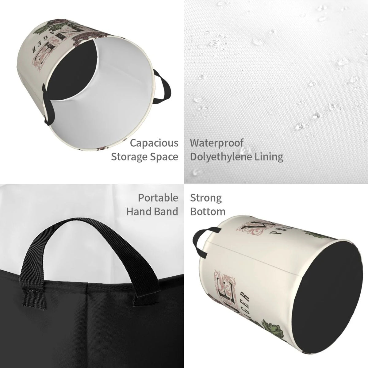 Wine Collapsible Laundry Hamper T1544