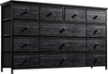 Black 13 Drawer Fabric Dresser TV Stand P733200