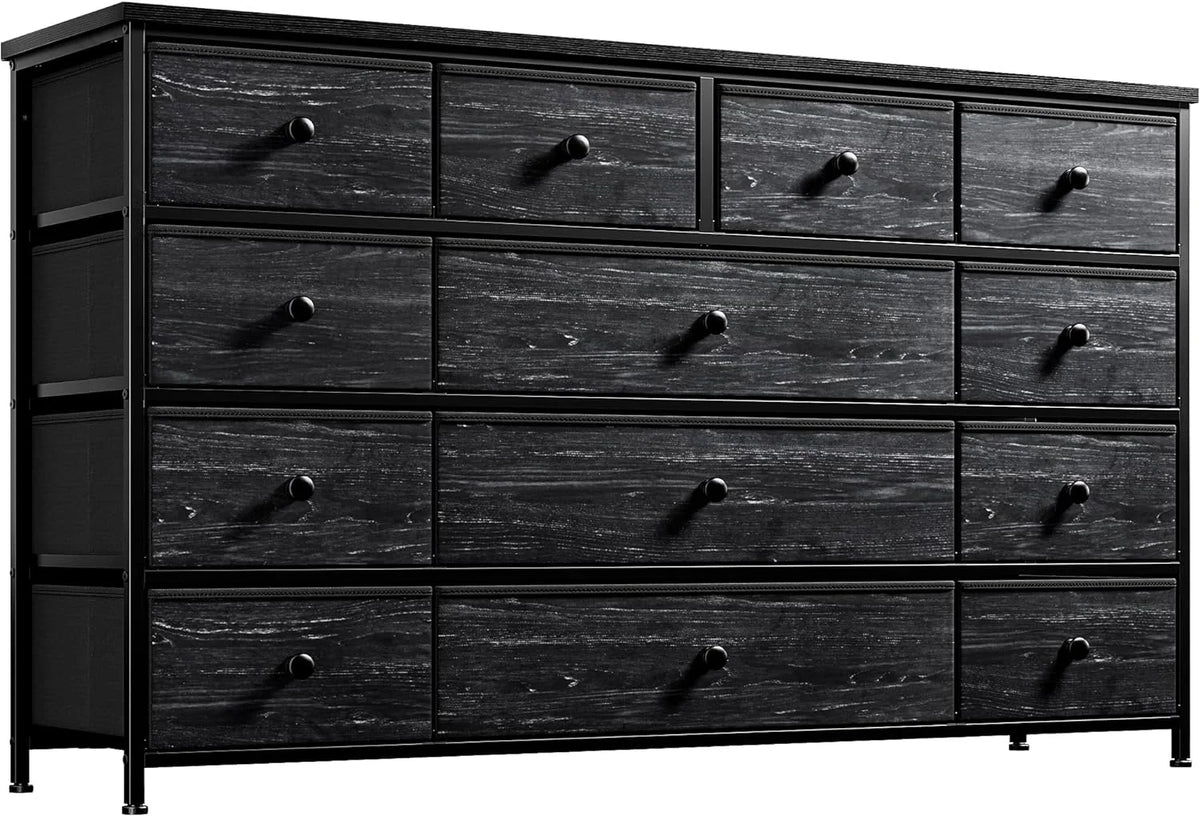 Black 13 Drawer Fabric Dresser TV Stand P733200