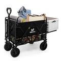 Collapsible Double Decker Wagon with All-Terrain Big Wheels Black E91996