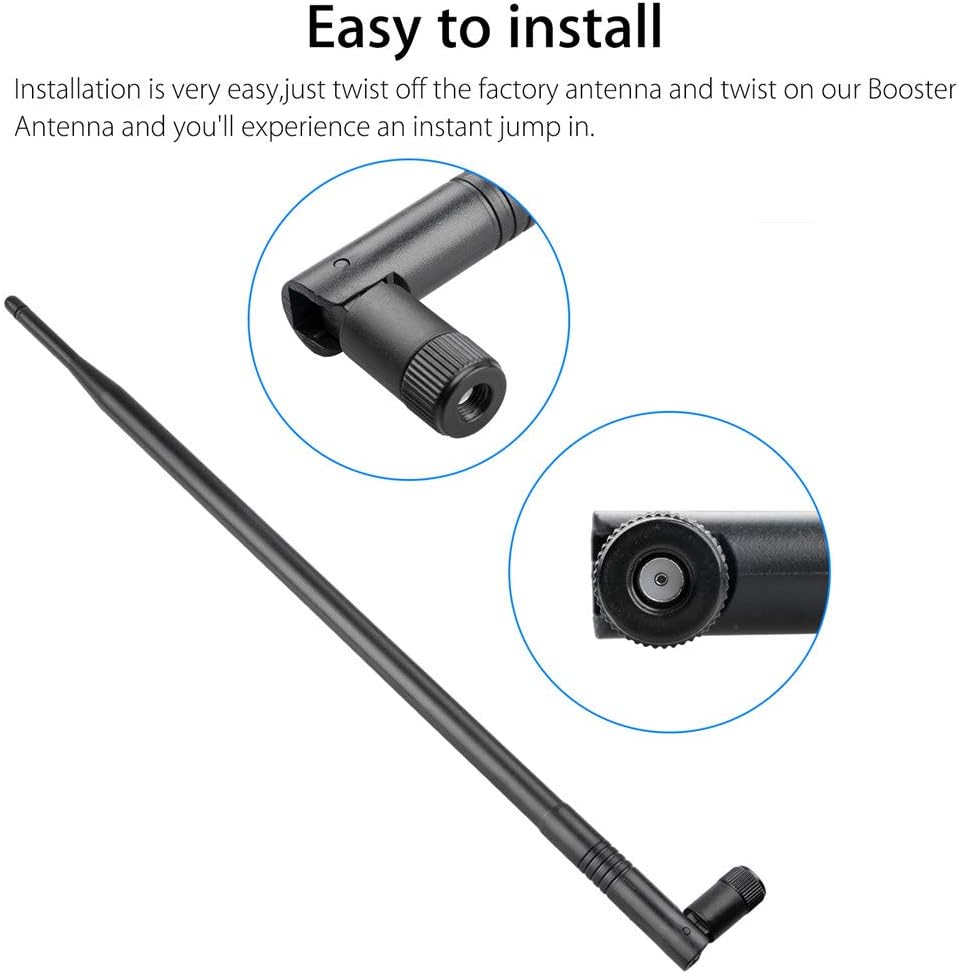 2X 10dBi Dual Band Omni Directional Antenna 2.4Ghz/5Ghz with RP-SMA Male Connector E457
