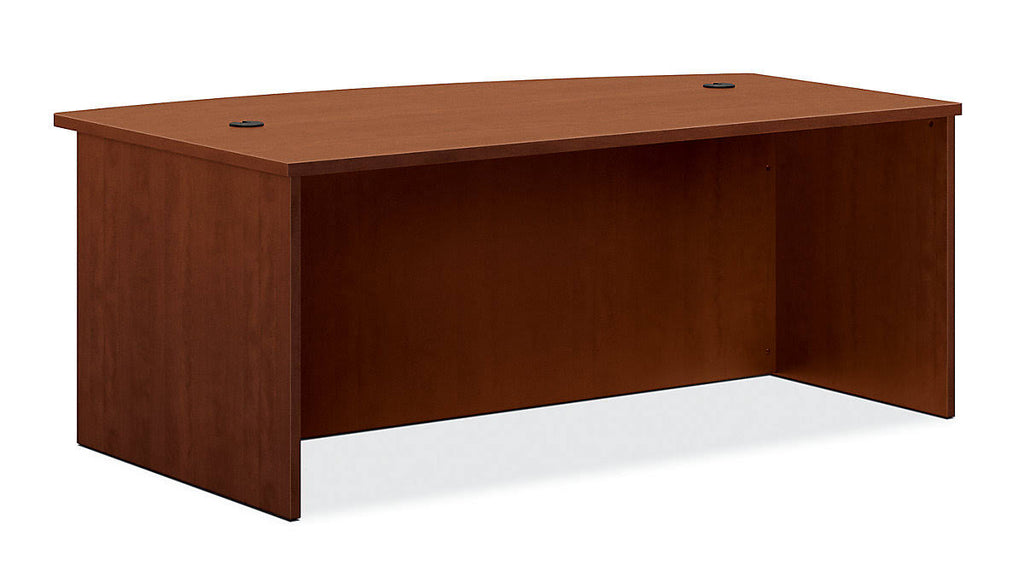 Medium Cherry Laminate Bow Front Desk Shell O20502