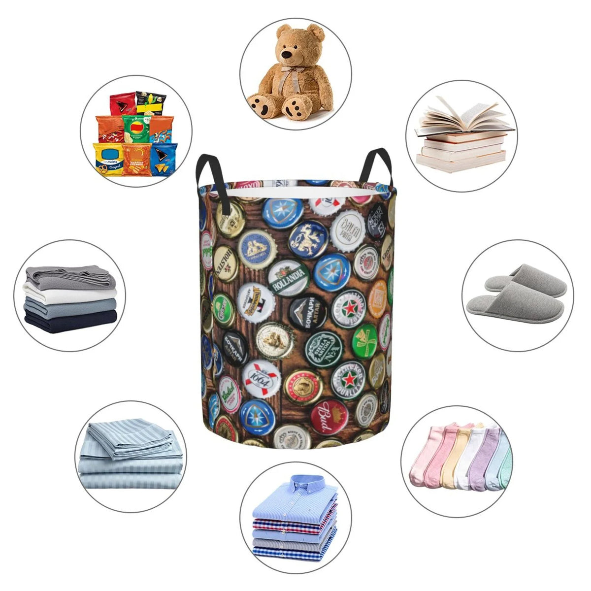 Round Collapsible Waterproof Laundry Hamper C80237