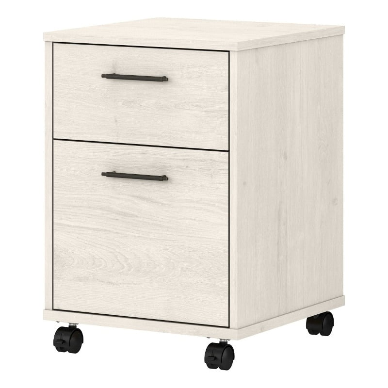 2 Drawer Farmhouse Wood Mobile File Cabinet in Oak Q789