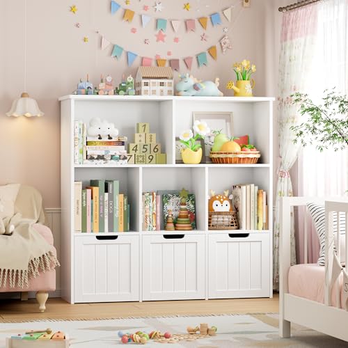 White Toy Storage Organizer with 3 Movable Drawers A881