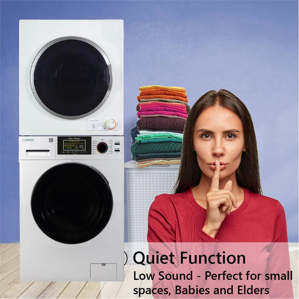 Stackable Washer and Dryer set with Digital Cont. V7896