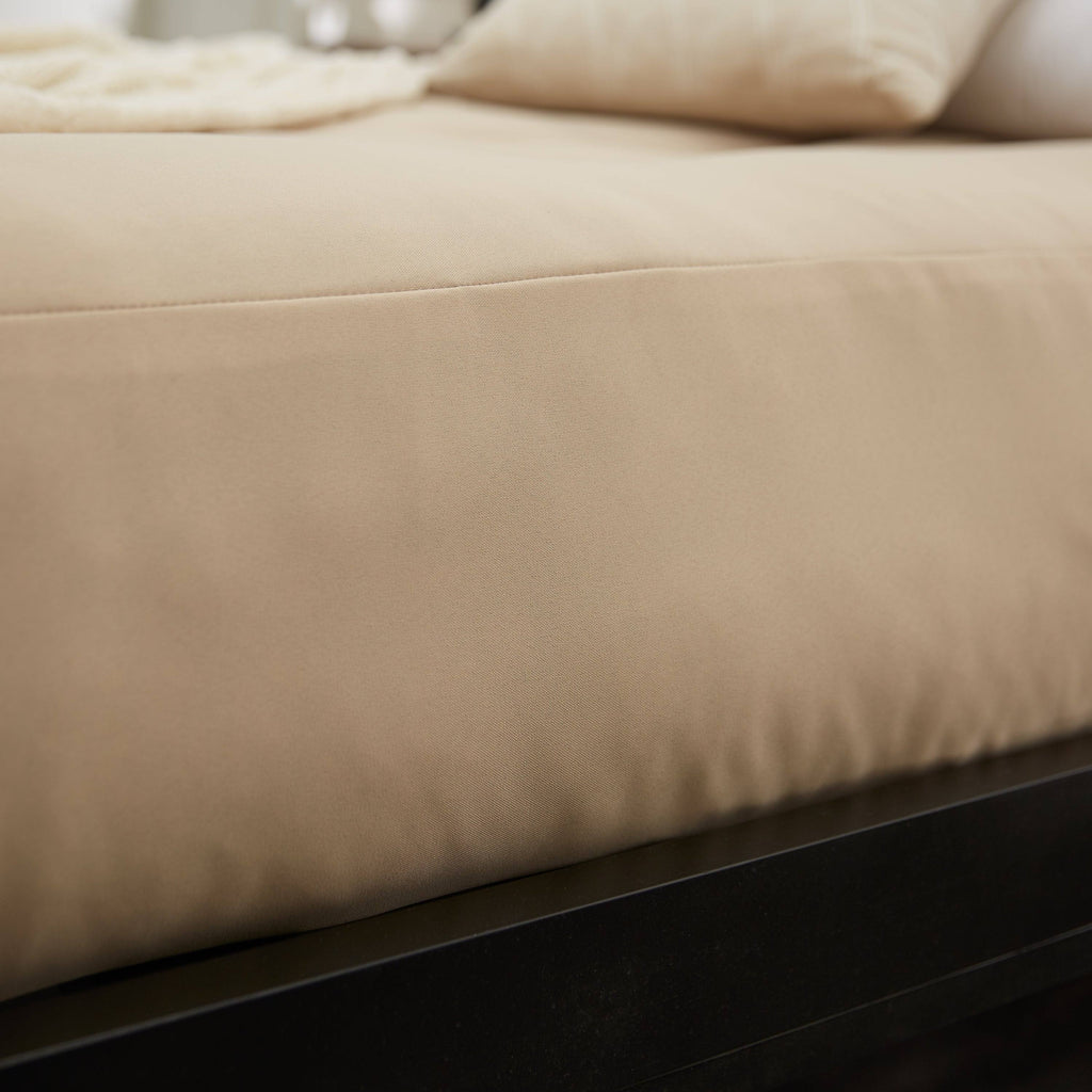 Khaki Suede Gel Memory Foam Futon Mattress D18366