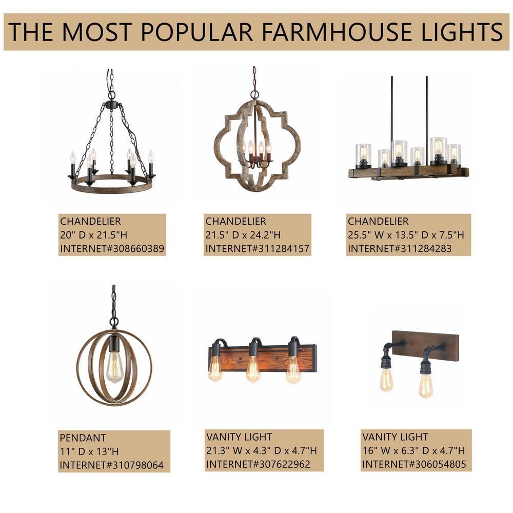 Black Modern Rustic Semi Flush Mount Ceiling Light D7645
