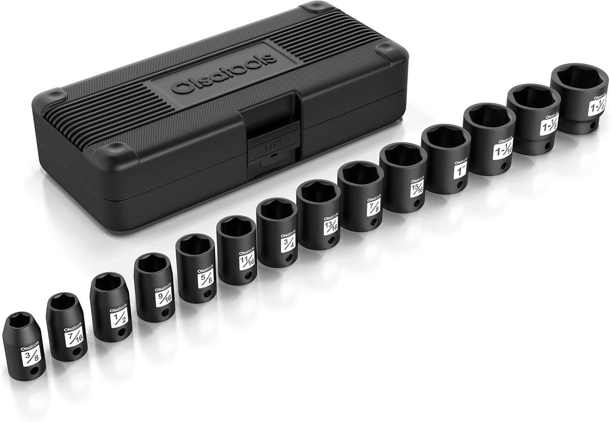 1/2 Drive Cr-Mo Deep Impact Socket Set 15pc Metric M74742