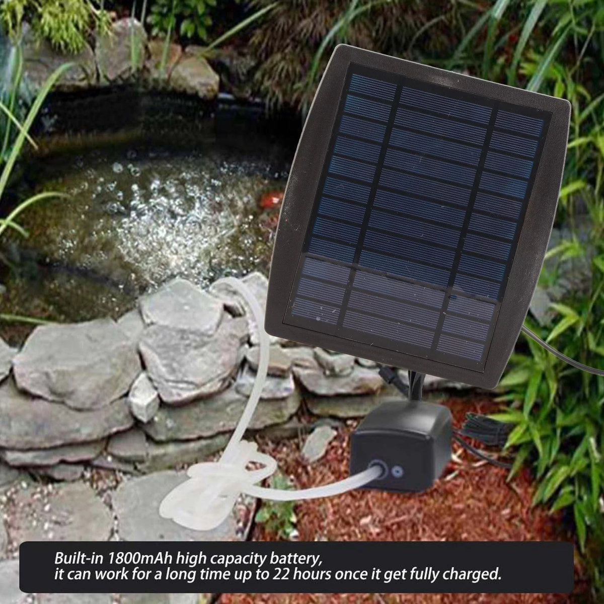 Solar Oxigenador Aireador Bomba de Aire para Piscina Estanque Pecera A84854