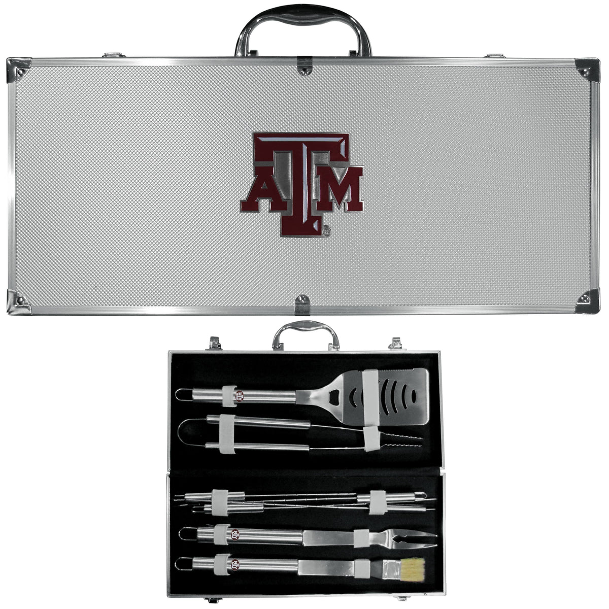 8 PC Stainless Steel BBQ Set with Metal Case G411240