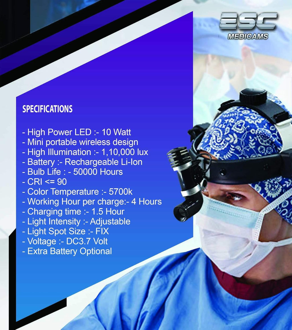 Wireless Portable Cold LED Surgical Headlight Y5800