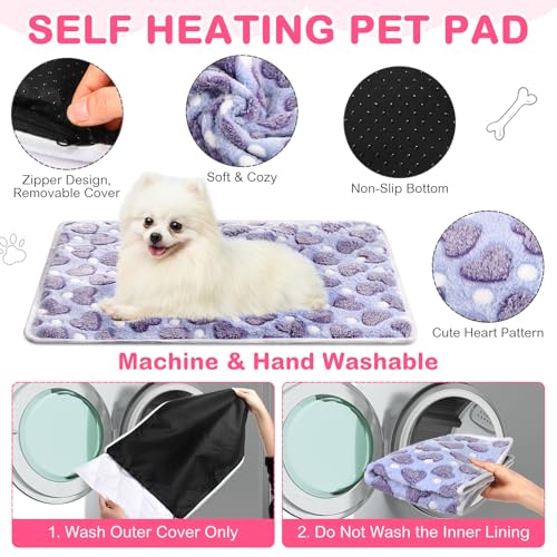 4 Pack Self Warming Cat Bed with Removable Cover, 16 x 20 Inches D87619