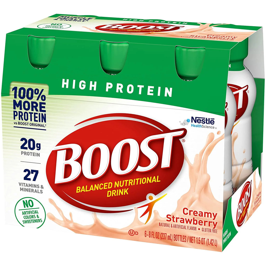 Creamy Strawberry 6 ct. 8 fl. oz. Bottles Pack of 3 High Protein L296061